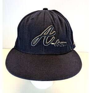 A-Town Atlanta 7 3/4 Fitted Baseball Cap Hat Navy Negro League Baseball Museum